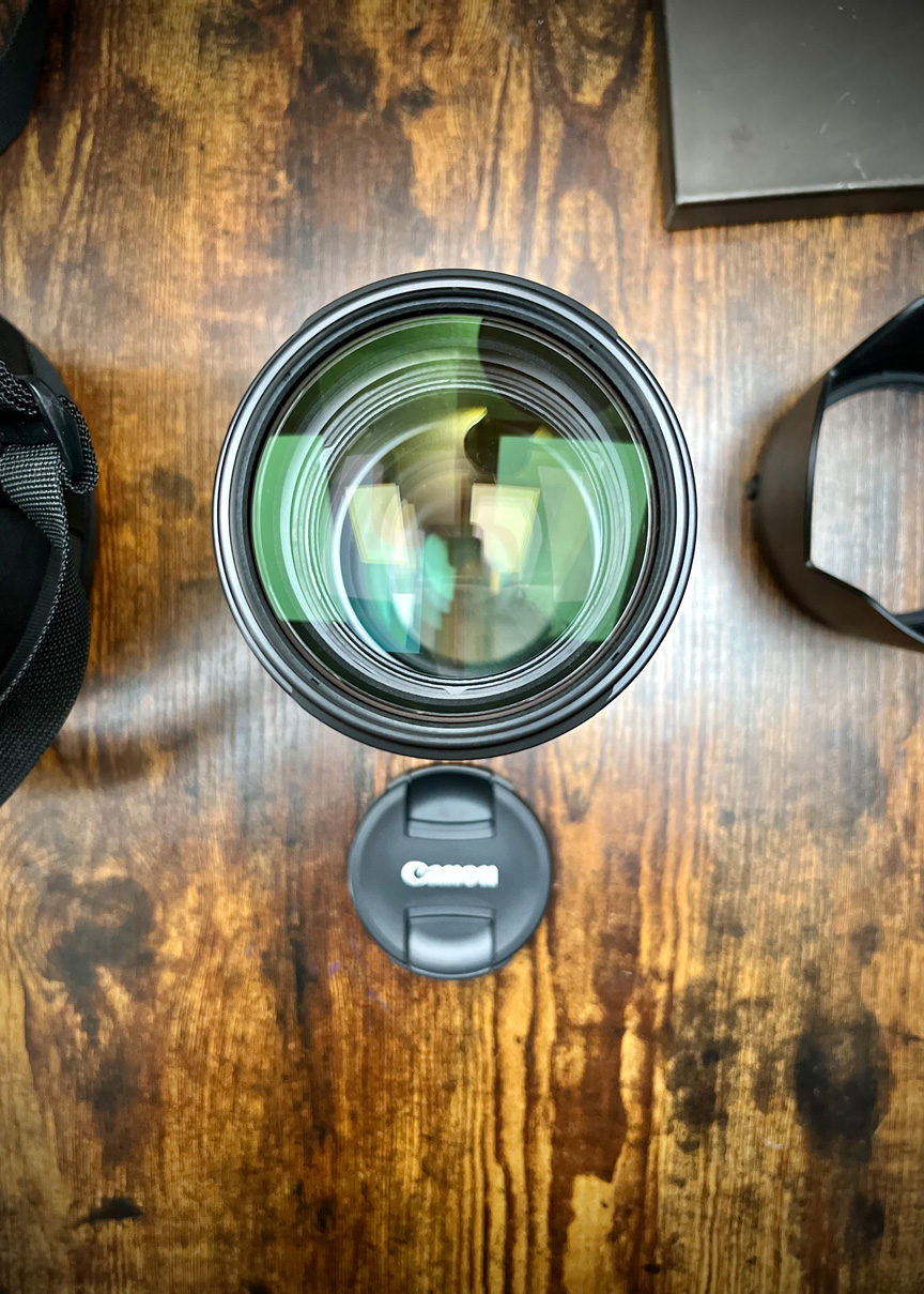 Canon EF 70-200mm – Frontlinse Draufsicht